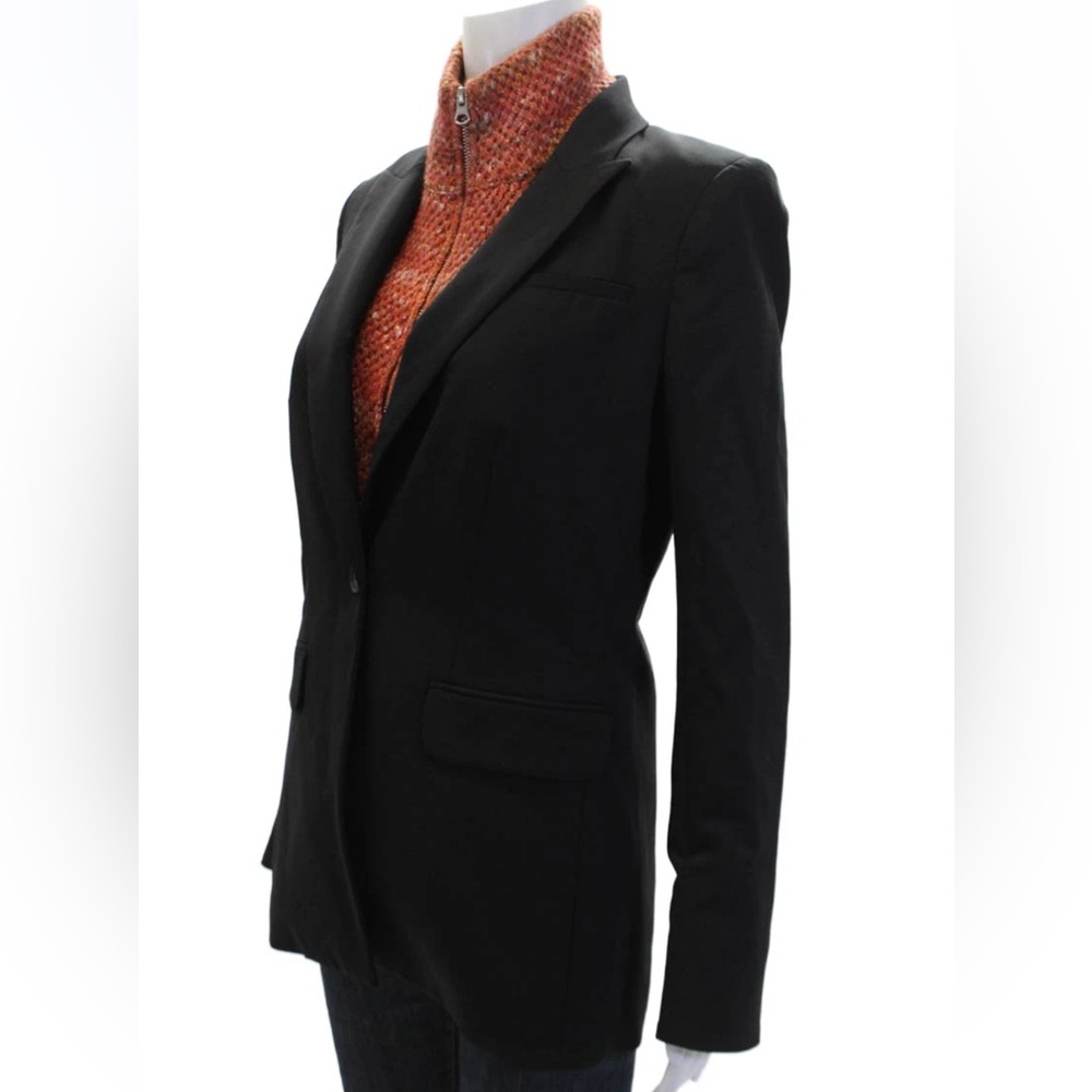 $698 Veronica Beard Black Classic Wool Dickey Jacket Blazer Single Button sz 4 - Picture 13 of 14